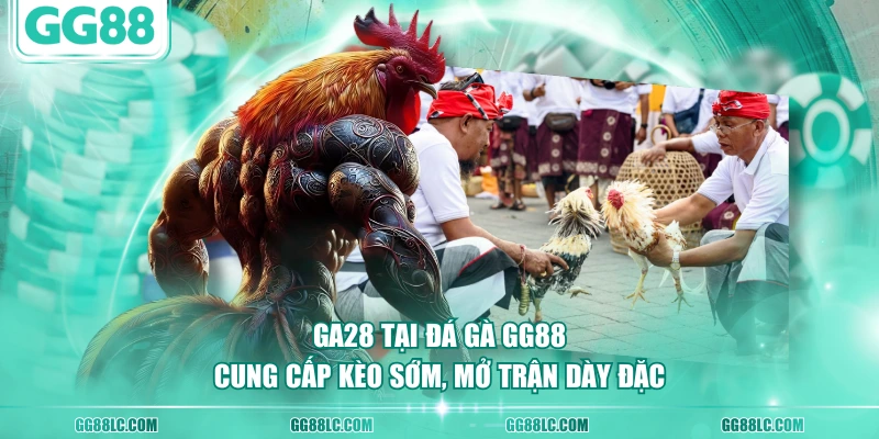 GA28 tại đá gà GG88 cung cấp kèo sớm, mở trận dày đặc